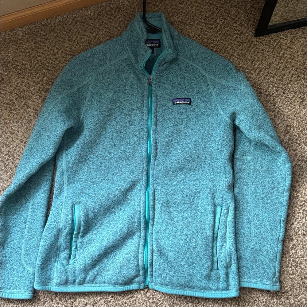 Patagonia Women's Teal Full-Zip Teddy Fleece Jacket